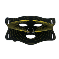 Masque facial LED en silicone personnalisé avec logo OEM, 4 couleurs (rouge, bleu, infrarouge), pour soins de la peau et beauté, vente en gros