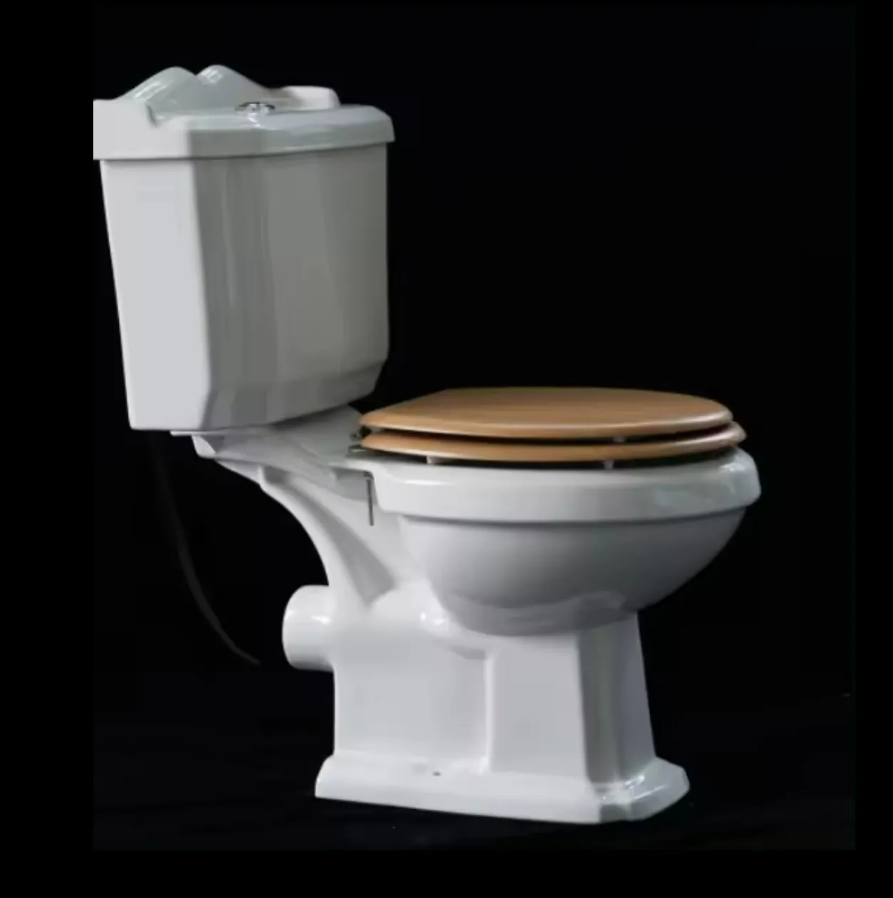 Hoge Kwaliteit Europese Keramiek Wit P-Trap Spoeling Tweedelig Toilet Te Koop