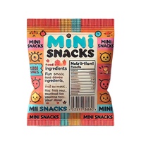 Sachets d'emballage personnalisés imprimés en héliogravure, résistants à l'humidité, refermables, pour petites collations et aliments pour animaux de compagnie, avec fermeture éclair