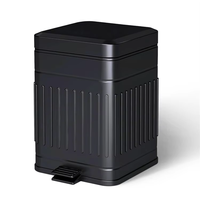 Poubelle à pédale en métal, grande et durable, avec une capacité de 5 L et des couvercles, pour une utilisation en extérieur dans les parcs et les espaces publics