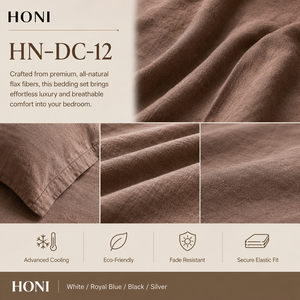 HONI Professional Manufacturers 100% Linen <strong>Full</strong> Section Luxury Style Soft <strong>Bed</strong> <strong>Set</strong> with Duvet Cover <strong>for</strong> Whole Home - Product Image 4