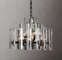 Lustre rond Bonnington en laiton massif de luxe pour hôtel, lampe de plafond haute, pendentifs en laiton massif pour salon