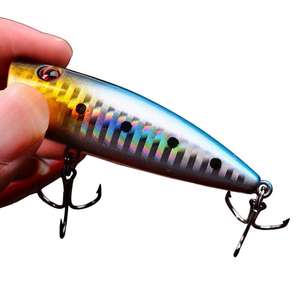 Popper <span class=keywords><strong>Crank</strong></span> Bait Topwater Crayon Bass Truite Leurres de pêche avec crochets Saltwater Freshwater Trout Walleye Blueback Salmon Catfish - Product Image 5