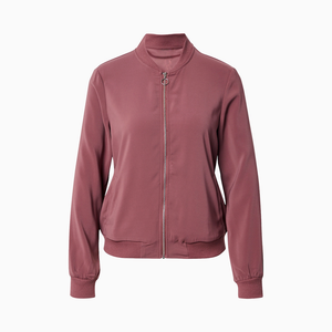 2025 Custom Logo Color Wool Bomber Coat for <b>Plus</b> <b>Size</b> <b>Women</b> Solid Color Autumn <b>Jackets</b> with Cotton Filling Material - Product Image 1