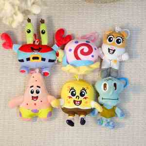 Vendita Diretta <span class=keywords><strong>di</strong></span> Fabbrica, Peluche Personalizzato, Simpatico Pupazzo <span class=keywords><strong>di</strong></span> <span class=keywords><strong>Spongebob</strong></span> Squarepants, Giocattolo in Peluche <span class=keywords><strong>da</strong></span> 10 cm per Bambini - Product Image 1