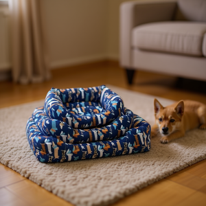 Set Letto per Animali Domestici in Tre Pezzi Imbottito in Cotone Modello YM1295 - Product Image 3