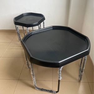 Tavolo Sensoriale Ottagonale in Plastica Leowood Montessori Tuff Tray con Supporto e Borsa per Giochi con Sabbia e Acqua per Bambini, Educazione Precoce - Product Image 2