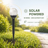 Lampe sphérique LED étanche à énergie solaire pour pelouses et parcs