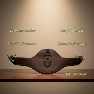 <span class=keywords><strong>Sangle</strong></span> de selle <span class=keywords><strong>anatomique</strong></span> longue pour <span class=keywords><strong>cheval</strong></span>, avec protection ventrale, noire et marron, pour l'équitation - Product Image 2