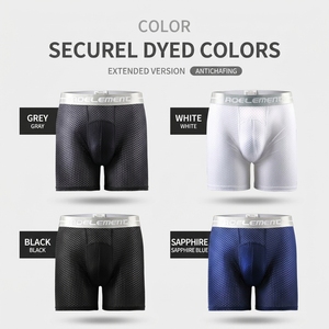 Boxer da Uomo a Gamba Lunga, Intimo Sportivo in Rete Traspirante Anti-Sfregamento, Servizio di Produzione OEM, Fornitura di Abbigliamento Intimo Maschile - Product Image 2