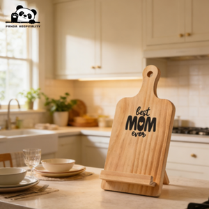 Support de <span class=keywords><strong>livre</strong></span> de recettes en bois massif gravé pour maman, cadeau d'anniversaire, idéal pour la <span class=keywords><strong>cuisine</strong></span> - Product Image 2