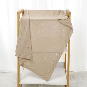 ผ้าห่มอะคริลิคสำหรับเด็กทารกผ้าห่มที่นอน<span class=keywords><strong>สี</strong></span>ทึบแบบถักแบบพกพาปรับแต่งได้ - Product Image 5