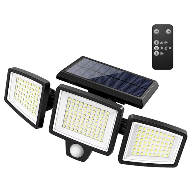 Black Outdoor Solar Wall Lamp