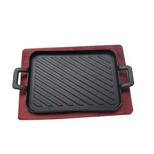<span class=keywords><strong>Plaque</strong></span> à steak carrée en fonte, antiadhésive, livraison directe d'usine, grille - Product Image 3