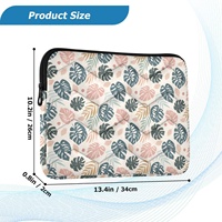 Sacs de transport matelassés imperméables pour ordinateur portable avec fermeture éclair, style hawaïen, prix de gros, logo personnalisé