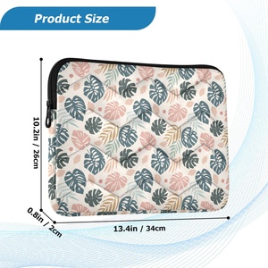Hawaii Style Wholesale Price Customs Logo Travel Quilted Waterproof <b>Computer</b> Sleeve Laptop Zipper Pouch <b>Bags</b> - Product Image 3