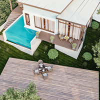 Villa préfabriquée moderne personnalisée à 2 étages, 5 chambres, en acier léger, avec structure en acier galvanisé et garantie de 5 ans