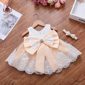 Robes de baptême pour bébé fille, robe de bal pour tout-petits, robe de soirée pour bébé, robe de baptême pour nouveau-né, robe de fille avec un grand nœud, vente en gros - Product Image 4