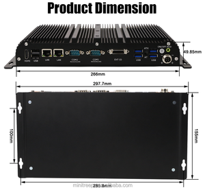 6-COM Ports Industrial Mini <span class=keywords><strong>PC</strong></span> Celeron J4125 J6412 GPIO Dual 2,5G Lan Linux Computadora integrada para automatización Señalización digital 4G - Product Image 4
