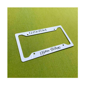 2025 sublimación blanca placas de matrícula de aluminio en blanco personalizadas etiquetas de número de coche 3X6/6X12in - Product Image 4