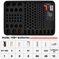 Organisateur de batteries, étui de rangement portable, sac de rangement pour batteries, étui pour batterie pour la maison, le garage, le tiroir et le kit d'urgence