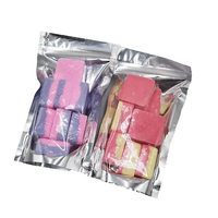 Lot de bombes de bain de luxe carrées bicolores, naturelles, biologiques, végétaliennes, parfum personnalisé, 220g, marque privée, usage domestique