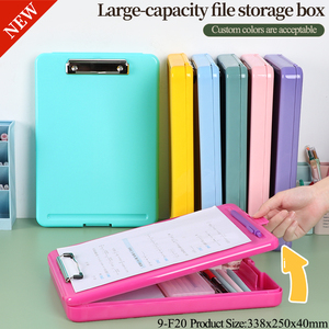 Sunshing tùy chỉnh A4 chất kết dính Clip bảng có thể gập lại nộp hồ sơ sản phẩm clipboard với tập tin lưu trữ Hộp văn phòng PP tập tin thư mục tủ - Product Image 4