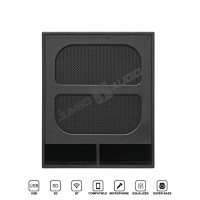Caisson de basses actif de 18 pouces, 3000 W de puissance de crête, 1000 W RMS, boîtier en bois, préréglages DSP, interface XLR, amplificateur de classe D, home cinéma, DJ