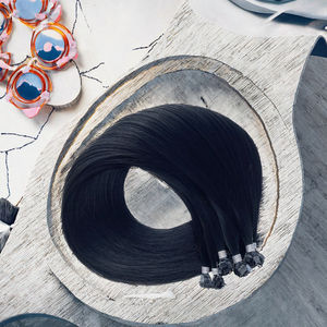 Extensions de cheveux russes de haute qualité, cheveux humains bruts non traités, pointes plates invisibles sans couture, cheveux lisses et ondulés - Product Image 3