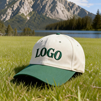A-frame ongestructureerde 5-panel 6-panel tweekleurige letter custom 3D geborduurde logo katoenen baseball petten voor heren