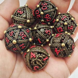 Juego de dados DND de Metal personalizado al por mayor de MINI PLANET, juego de dados de Metal poliédrico de pulpo hueco, juego de escritorio RPG, juego de dados de mazmorras y dragones - Product Image 2
