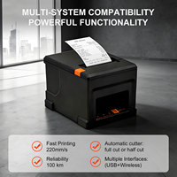 Printer Cetak Cek Komersial Berkinerja Stabil 80mm Printer POS Tanpa Pemotong dengan Kecepatan Pencetakan Penuh