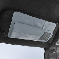 Organisateur de rangement pour pare-soleil de voiture de luxe en cuir PVC avec porte-stylo intégré et pochette à monnaie, personnalisable, compatible avec la plupart des pare-soleils de véhicules