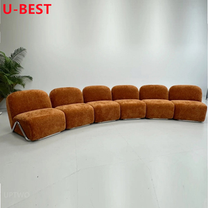 Canapé modulaire en tissu U-best <span class=keywords><strong>Tacchini</strong></span> Victoria, style italien minimaliste, style antique moyen, canapé incurvé - Product Image 2