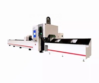 BOAO H faisceau 450mm 550mm diamètre rond carré métal fer acier Tube Laser Cutter automatique CNC Fiber Laser tuyau découpeuse