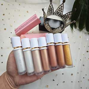 Label privé <span class=keywords><strong>correcteur</strong></span> de contour du visage imperméable à l'eau <span class=keywords><strong>illuminateur</strong></span> maquillage surligneur liquide Premium Bronze et surligneurs - Product Image 5