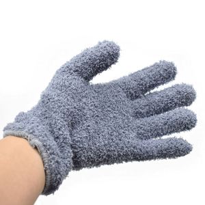Guantes de Microfibra Lavables y Antiarañazos para Lavado de Autos, Guantes de Limpieza Suaves de 5 Dedos para Quitar el Polvo del Hogar - Product Image 4