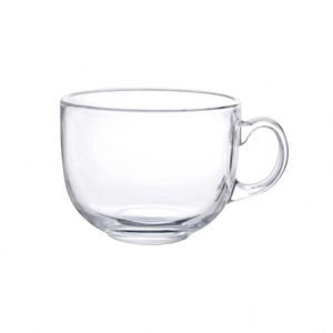 Taza de Vidrio Jumbo Personalizada con Logotipo, Tazas Transparentes para Café, Desayuno, Chocolate, Leche, Latte, Cereal, Helado - Product Image 1