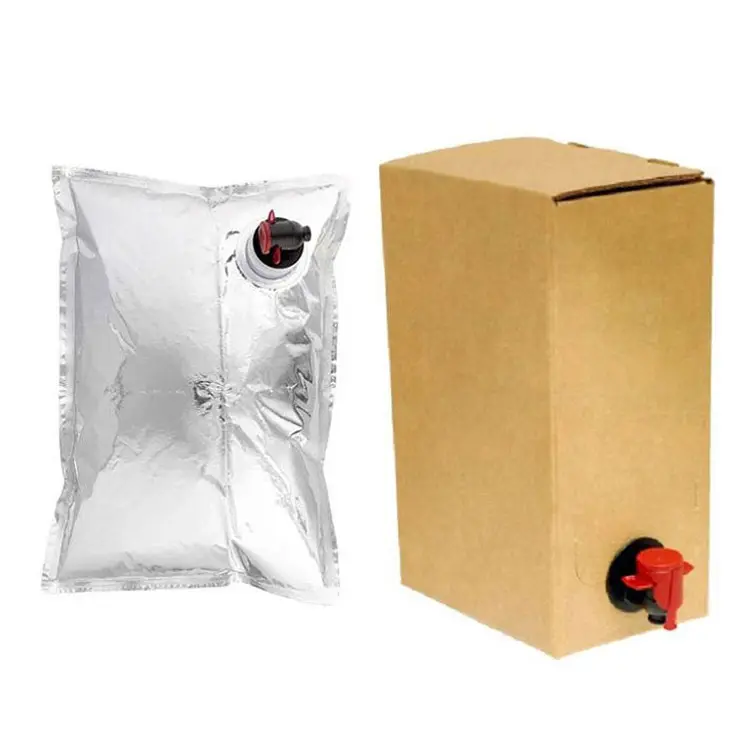 Sac en boîte BAVOIR transparent en aluminium 3L 5L 10L 20L Sac de robinet en plastique pour jus de vin avec vanne papillon Vitop