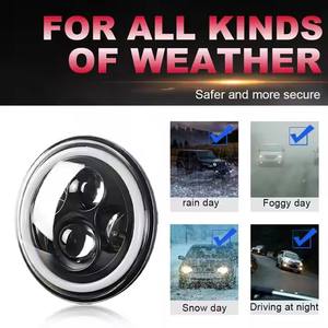 Faros LED Redondos de 7 Pulgadas con Halo Rojo, Azul y Verde, DRL 6000K, 3000LM, 30W, Bombilla H4, 12V, para Wrangler, para Autos Universales - Product Image 6