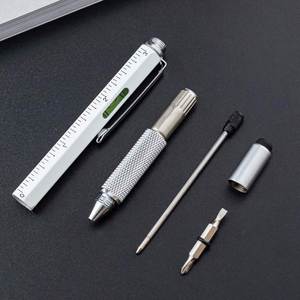 Stylo multifonction 6-en-1 avec niveau, règle, stylet, tournevis et stylo à bille - Cadeau promotionnel idéal - Product Image 4
