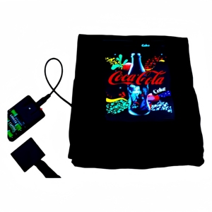 Camiseta con Luces LED Intermitentes Personalizables con Cualquier Diseño/Logotipo/Iluminación. Ideal para Campañas de Marca, Promociones y Eventos. Aumenta la visibilidad - Product Image 3