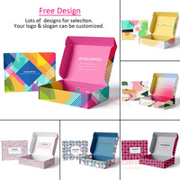 Recyclable Cardboard Boxes for Cosmetic Lash Packaging Corrugated Pink Mailer Shipping Box With Custom Logo