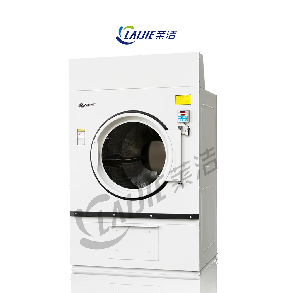 Máquina secadora industrial de carga frontal de 50kg, máquina de secado de lavandería para ropa