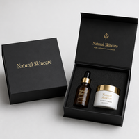 Boîte cadeau magnétique en carton rigide avec insert en mousse, personnalisée avec logo, pour produits cosmétiques et parfums, fabriquée à partir de matériaux recyclés