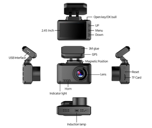 UHD 4K ống kính kép di động xe Dashcam phía trước phía sau với GPS Wifi thời gian thực xem <span class=keywords><strong>3</strong></span> inch WDR Video Recorder được xây dựng trong Dash máy ảnh - Product Image 2