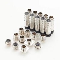 Conector Circular M16 de 5 Pines, Base de Cobre AISG, Conectores Macho y Hembra para Comunicación de Estación Base, Codificador Servo, Conector de Aviación