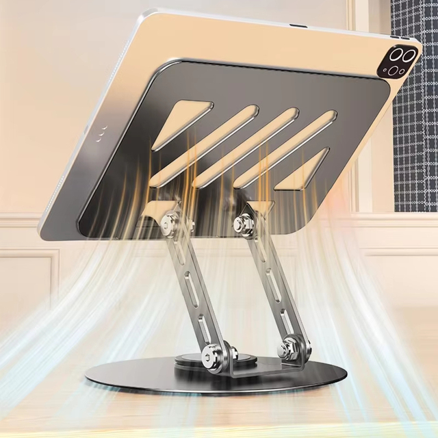 New Aluminum Alloy Multi-functional Rotating Foldable 360 Degree Rotating Height Adjustable Tablet Stand