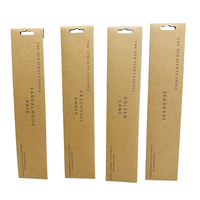 Boîtes d'encens en carton kraft écologique avec logo personnalisé, enveloppes longues et fines en papier pour l'emballage des bâtonnets d'encens