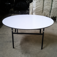 Table pliante de banquet, table de mariage, table ronde, capacité 5 à 12 personnes, design empilable pour économiser de l'espace, idéale pour les hôtels, les banquets, les restaurants, la location